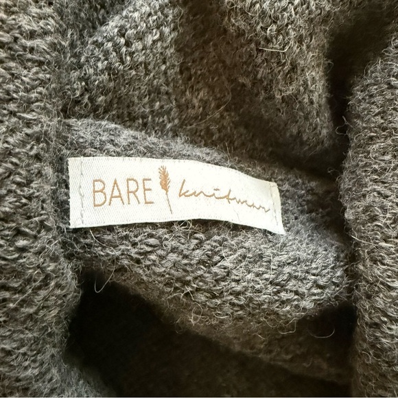 Bare Knitwear Baby Alpaca Coat cardigan in Charcoal Lauren Manoogian OS - Picture 8 of 8